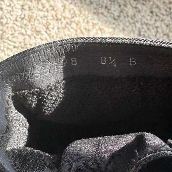 stuart weizman | black block heel slip on women's sock booties sz 8.5 - Picture 7 of 8